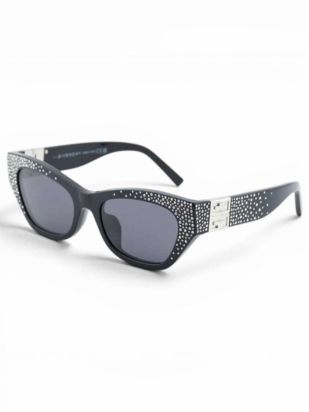 New Givenchy GV4019IS 01A Black Crystal-Embellished  Sunglasses Authentic